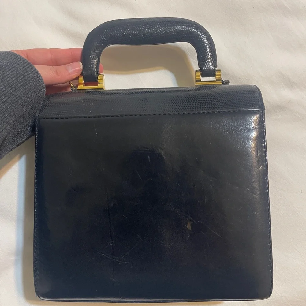 Vintage Jones New York Navy Blue Handbag - Picture 4 of 9